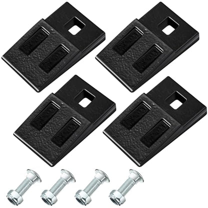 Hicarer 4 Pack 3 Point Auger Cutting Edge with Screw Square Hole Replacement Auger Teeth with Hardware for Most Heavy Duty 3 Point Post Hole Digger
