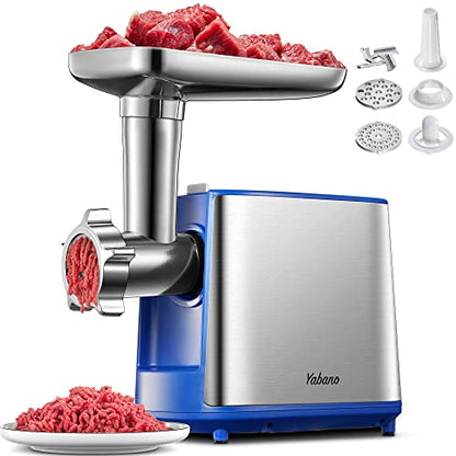 Electric Meat Grinder Heavy Duty Meat Mincer with Sausage Stuffer Kit - color: Blue