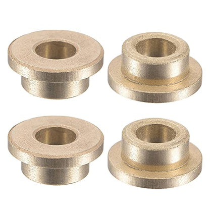 uxcell 4pcs Flange Sleeve Bearings 6mmBore,10mmOD,6mm L,Sintered Bronze - size: 6x10x6mm