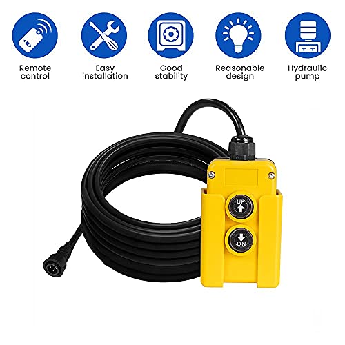 ECO-WORTHY 4 Wire Dump Trailer Remote Control Switch for Hydraulic Pump 12V DC for Lift Winch Dump Bed