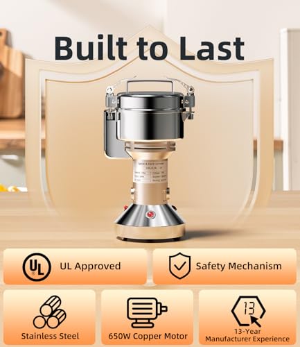 Electric Grain Mill 150g Home Flour Mill for Wheat Rice Corn Herbs Spices - size: 150g