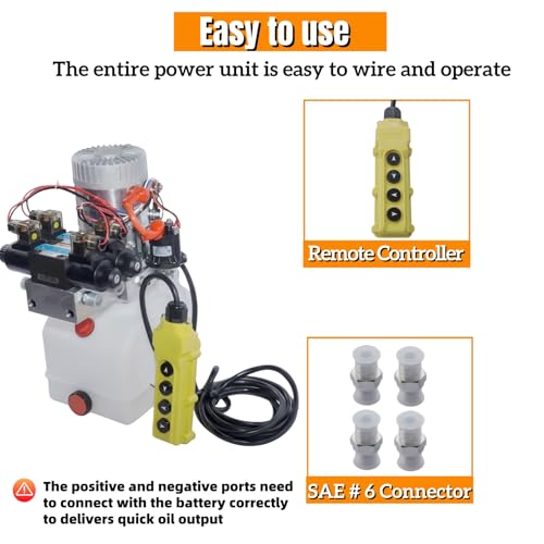4 Way Double Acting Hydraulic Power Unit with 4.5 Quart Reservoir