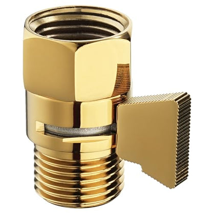 Angle Simple Shower Flow Control Valve, Water Shut Off Valve, Titanium Gold - color: Titanium Gold