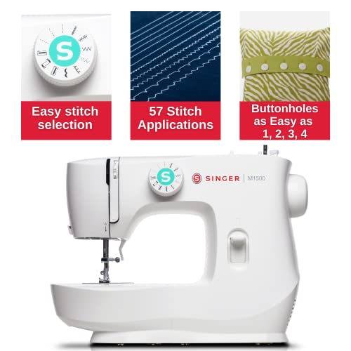 SINGER® M1500 Lightweight & Portable Sewing Machine with Accessory Kit
