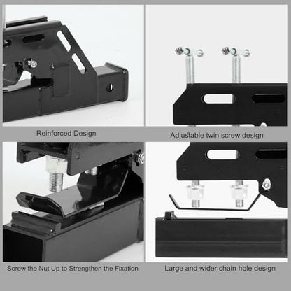 Tractor Bucket Trailer Hitch Attachments Black - color: black