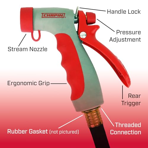 CHAPIN 4693 High-Temp Hot Water Pistol Grip Spray Nozzle - style: Pistol Grip