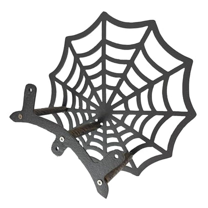 Zeckos Garden Hose Holder Spider Web 14 Inch Cast Iron Bronze - color: Spider Web - Bronze