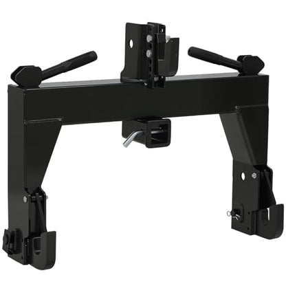 3-Point Tractor Quick Hitch Adapter, Class 1 & 2, 2" Receiver, 300-Pound - color: Black