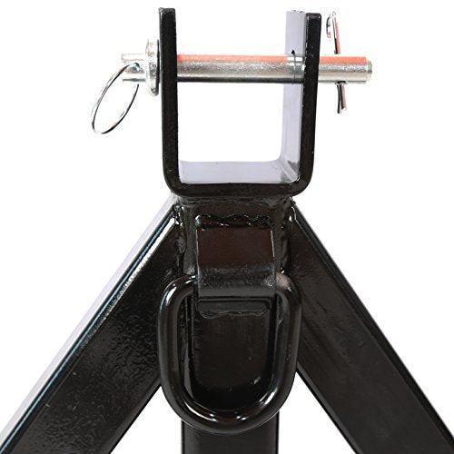 3 Point 2" Receiver Trailer Hitch Category 1Tractor Tow Drawbar Pull Black