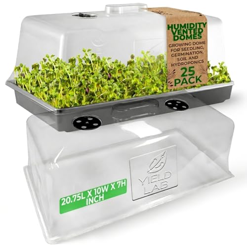 7 Inch Clone Dome - 25 Pack Humidity Vented Domes - Plant Growing - color: Clear, size: 25-Pack