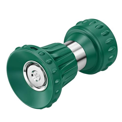 FANHAO Fireman Style Hose Sprayer Nozzle, High Pressure Adjustable Sprayer - color: Green