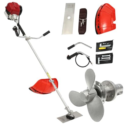 38.3CC 4-Stroke Gas Powered 2 in 1 Brush Cutter with Marine Propeller
