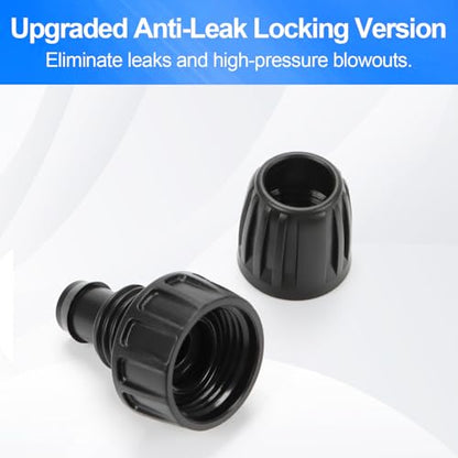 Universal 3/4 Inch Female Pipe Thread to 1/2 Inch Drip Irrigation Tubing Adapter, 8 Pack 1/2 In. Barbed Drip Line x 3/4 In. Faucet PVC Adapter Connect 3/4" FHT Garden Faucet Hose Bibb - size: 3/4" Thread To 1/2" Adapter