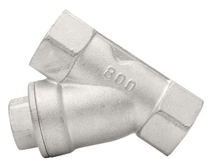 1/2" Stainless Steel Y-Strainer - 800WOG, FxF NPT - size: 0.5 Inch