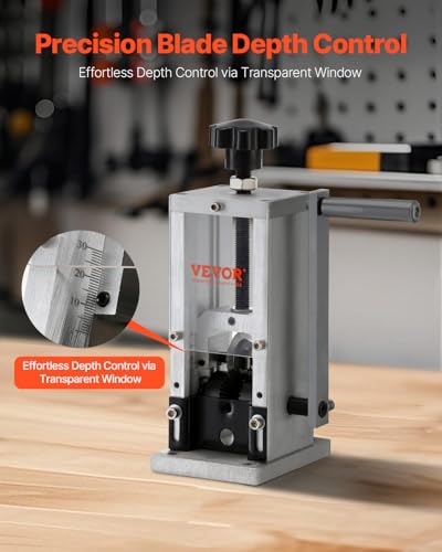 VEVOR Manual Wire Stripping Machine, 0.06''-1.18'' Copper Stripper with Hand Crank or Drill Powered, Visible Stripping Depth Reference, Portable Aluminum Frame Wire Peeler for Scrap Copper Recycling - style: Hand Crank or Drill Powered