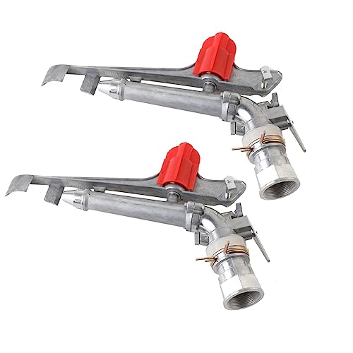 1.5" Agriculture Irrigation Spray Gun Sprinkler Large-Area Irrigation Spray Gun Garden Farm Watering Sprinkler 360° Adjustable Watering for Farms, Orchards, Tea Gardens, Forestry,Pack of 2 - size: 1.5 inches, 1#, Pack of 2