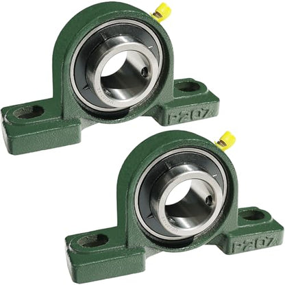 2 Pack UCP207-22 Pillow Block Bearing - 1-3/8" Mounted Pillow Block Bearings Solid Cast Iron Base - Self Alignment(207) - style: UCP207-22
