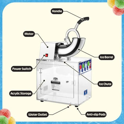 Great Northern Polar Blast Acrylic Snow Cone Machine Snowcone Slush Maker - color: Acrylic