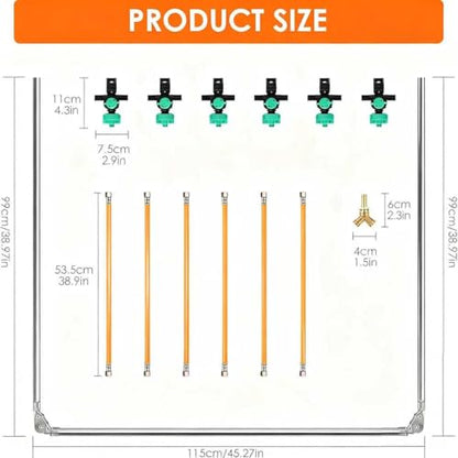 6-Nozzle Folding Sprayer Boom – 122" Spray Coverage for ATV & UTV Sprayers, Row Crop, Adjustable Spray Patterns, Folding Design for Easy Transport (Sprayer Boom) - style: Sprayer Boom