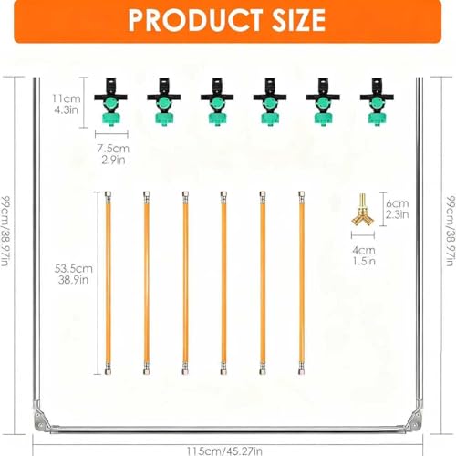 6-Nozzle Folding Sprayer Boom – 122" Spray Coverage for ATV & UTV Sprayers, Row Crop, Adjustable Spray Patterns, Folding Design for Easy Transport (Sprayer Boom) - style: Sprayer Boom