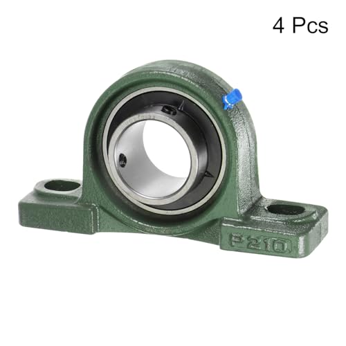 uxcell 4 Pcs UCP210-32 Pillow Block Bearing 2 Inch Bore Solid Cast Iron Base Mounted Bearing Block Insert Bearing Self-Alignment - size: 2 Inch