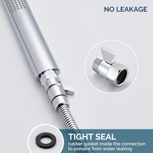 Angle Simple Shower Shut Off Valve, Water Flow Pressure Restrictor, Chrome - color: Chrome