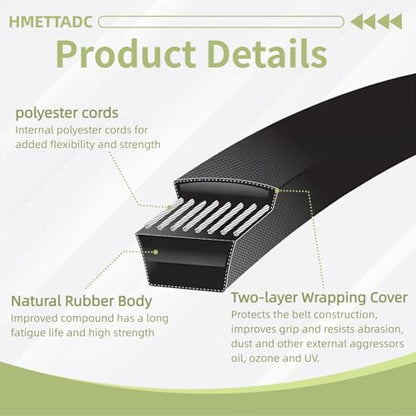 110-6892 Deck Belt 1/2"x140" for Toro TimeCutter 50" Zero Turn - size: 110-6892(1/2" X 140")