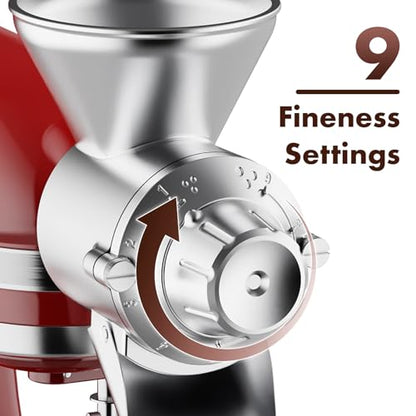 InnoMoon Metal Grain Mill Attachment for KitchenAid Stand Mixer