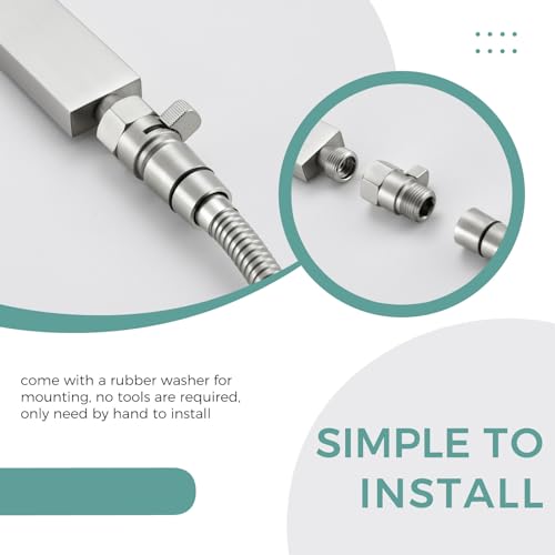 Aomasi Shower Head Flow Restrictor for Home Bathroom, Brushed Nickel - color: Brushed Nickel