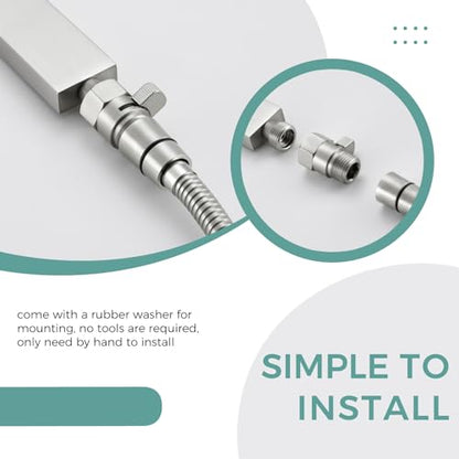 Aomasi Shower Head Flow Restrictor for Home Bathroom, Brushed Nickel - color: Brushed Nickel