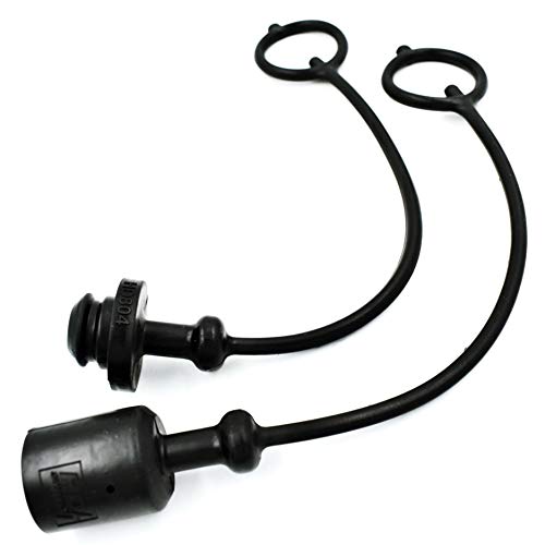 HD Switch - SET - Hydraulic Quick Coupler Dust Cap & Plug Set for 3/8 ISO John Deere Compact Utility Tractor, Front Loader, BackHoe, Combine & Attachments - Black Male & Female Fitting Cover