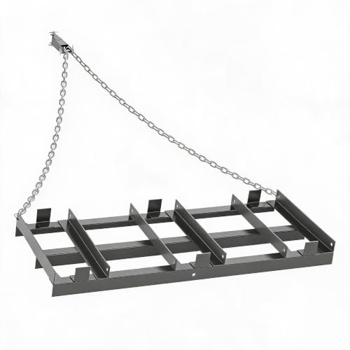PioneerWorks 48" Drag Harrow – Tow-Behind Leveler for ATV/UTV/Tractor - size: 48*20