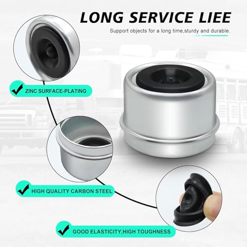 2 Sets Trailer Wheel Bearing Kit for 25mm Axles, 30205 Tapered Roller Bearings with TC 30x52x10mm Oil Seal, Quiet High Speed Durable Trailer Hub Repair Kit, Includes Dust Cover & Cotter Pin - color: 2Set-30205-Bearings