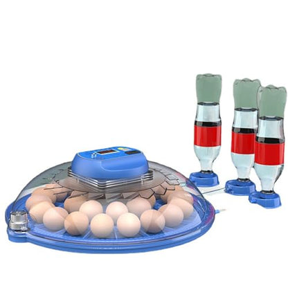 JUJOJB 12-Egg Incubator with Automatic Turner and Temperature Control - color: Blue