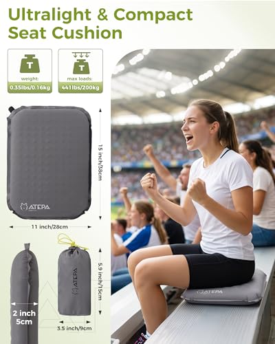 ATEPA Inflatable Seat Cushion - color: 2 Pack - Grey