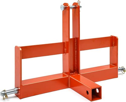 Suitable for 3-Point 2" Receiver Hitch Drawbar with Suitcase Weight Brackets for CAT 1 Tractors