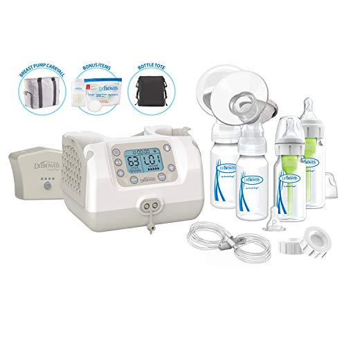 Dr. Brown's Natural Flow® Customflow™ Double Electric Breast Pump On-the-Go Breastfeeding Set - color: On-the-go Breast Pump Gift Set