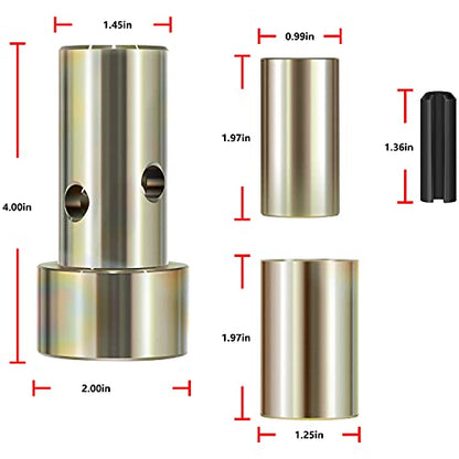 Yoursme TK95029 Cat 1 Quick Hitch Adapter Bushing Kit Fits Category I 3-Point Hitch Tractors