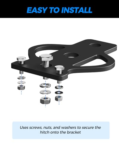Xprite ATV/UTV 3-Way Hitch Adapter, 3500 lbs Steel Hitch Mount with Bolt - color: Stlye 3
