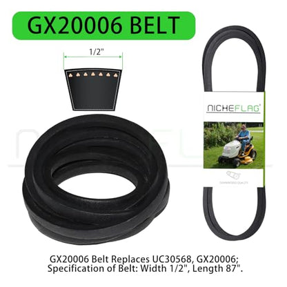 GX20287 Idler Pulley with GX20286 Idler Pulley GX20006 Belt - color: A16 1xGX20286+1xGX20287+1/2x87 Belt