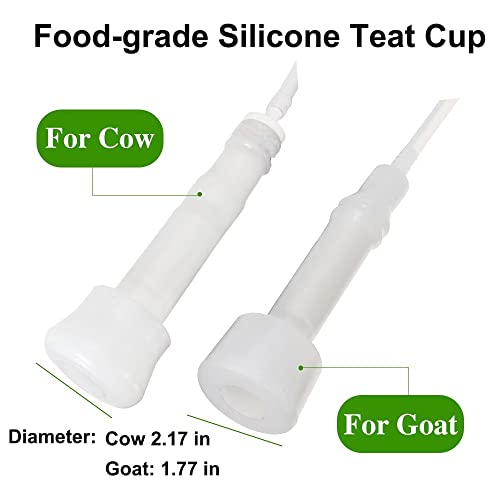 3L Goat Milking Machine,Suction Speed Adjustable Electric Milker for Goats, Portable Automatic Breast Pump with 2 Teat Cups