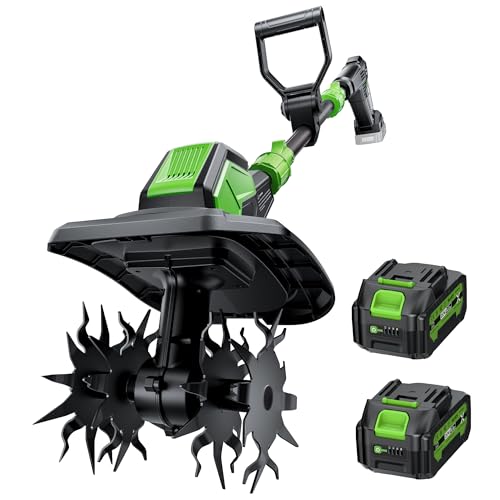 20V Cordless Electric Tiller for Gardening and Soil Preparation