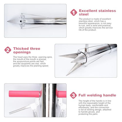 AIWFL Seedling Transplanter Long Handled Bulb Planter Tools Garden Tools - size: Double Handle With Foot