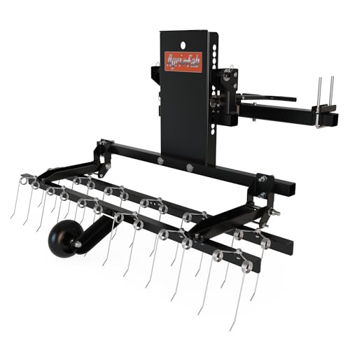 Agri-Fab 48 in Zero Turn Riding Lawn Mower Front Mount Dethatcher with 24 Spring Tines and Anti-Scalp Wheels