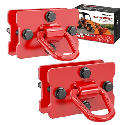 Nilight 1/2" Heavy Duty Trailer D Ring Tie Down Anchors with Backing Plates - color: Red, size: D Ring
