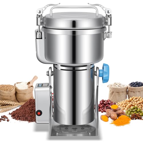 LEEVOT Grain Mill Grinder, 750g Commercial Spice Grinder Electric 2000W Stainless Steel Pulverizer Dry Grinder for Grinding Wheat, Oats, Corn, Pepper, and Coffee Beans – Grinder for Kitchen. - size: 750G