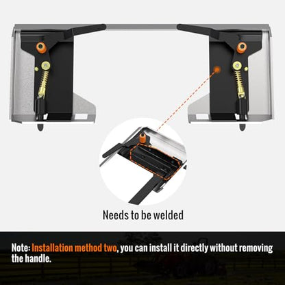Universal Skid Steer Quick Attach Conversion Attach Adapter Latch Box