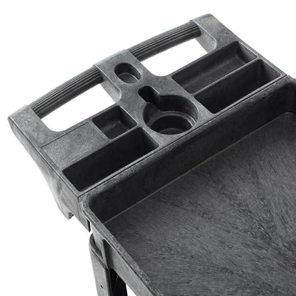 Dryser Utility Cart with Wheels, 40" x 17" Heavy Duty 550 lb. Capacity with Shelves - 2 Tier Rolling Cart with Two 5" Swivel Casters for Warehouse, Garage, Cleaning - size: 2 Shelves 2 Swivel 40x17