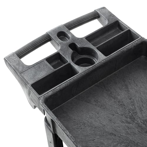 Dryser Utility Cart with Wheels, 40" x 17" Heavy Duty 550 lb. Capacity with Shelves - 2 Tier Rolling Cart with Four 5" Swivel Casters for Warehouse, Garage, Cleaning - size: 2 Shelves 4 Swivel 40x17