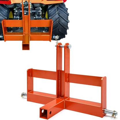 GarveeTech 3-Point Hitch Receiver with 2 in Receiver, Draw-bar & Suitcase Weight Brackets, 3 Point Quick Hitch for Category 1 Tractor
